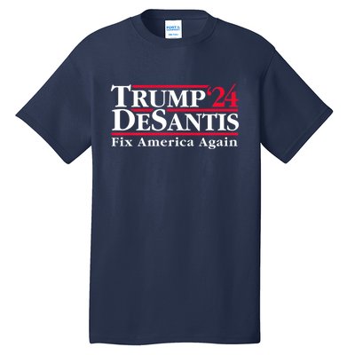 Trump DeSantis 2024 Donald Trump Ron DeSantis For President Tall T-Shirt