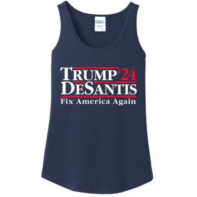 Trump DeSantis 2024 Donald Trump Ron DeSantis For President Ladies Essential Tank