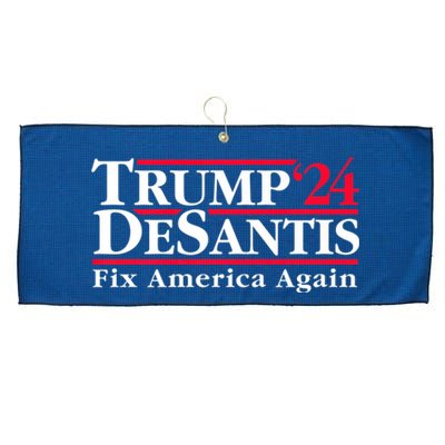 Trump DeSantis 2024 Donald Trump Ron DeSantis For President Large Microfiber Waffle Golf Towel