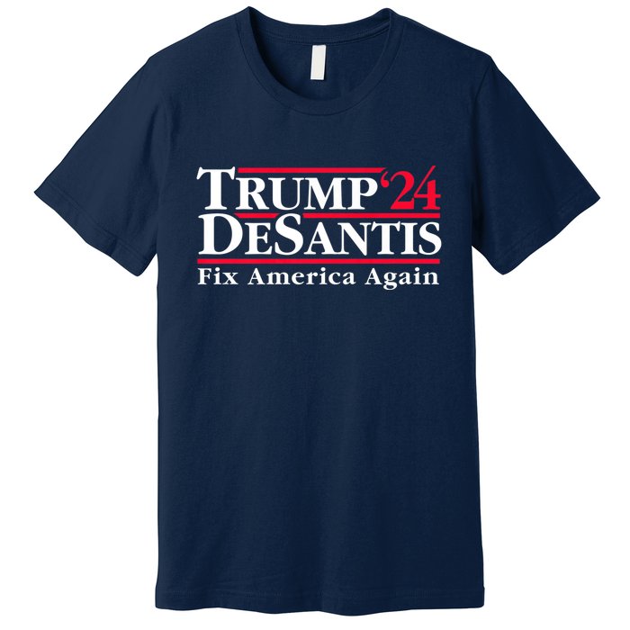 Trump DeSantis 2024 Donald Trump Ron DeSantis For President Premium T-Shirt