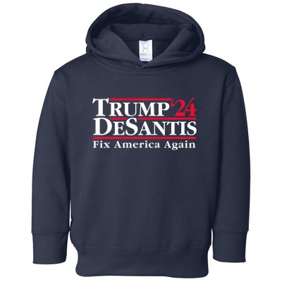 Trump DeSantis 2024 Donald Trump Ron DeSantis For President Toddler Hoodie