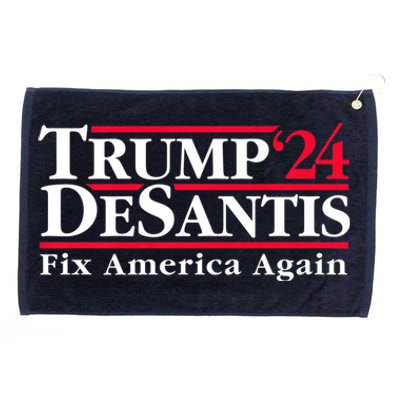 Trump DeSantis 2024 Donald Trump Ron DeSantis For President Grommeted Golf Towel