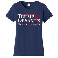 Trump DeSantis 2024 Donald Trump Ron DeSantis For President Women's T-Shirt