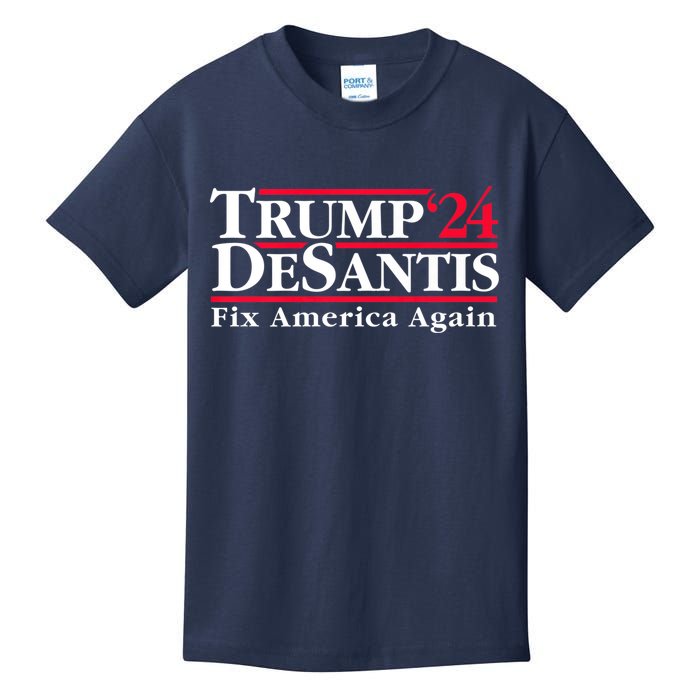 Trump DeSantis 2024 Donald Trump Ron DeSantis For President Kids T-Shirt