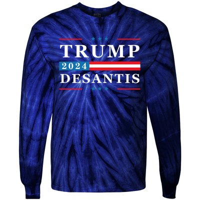 Trump Desantis 2024 Ron Desantis 2024 Tie-Dye Long Sleeve Shirt