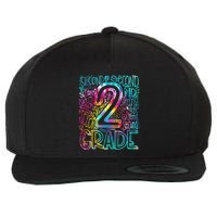 Tie Dye 2nd Grade Typography Team Second Grade Teacher Wool Snapback Cap