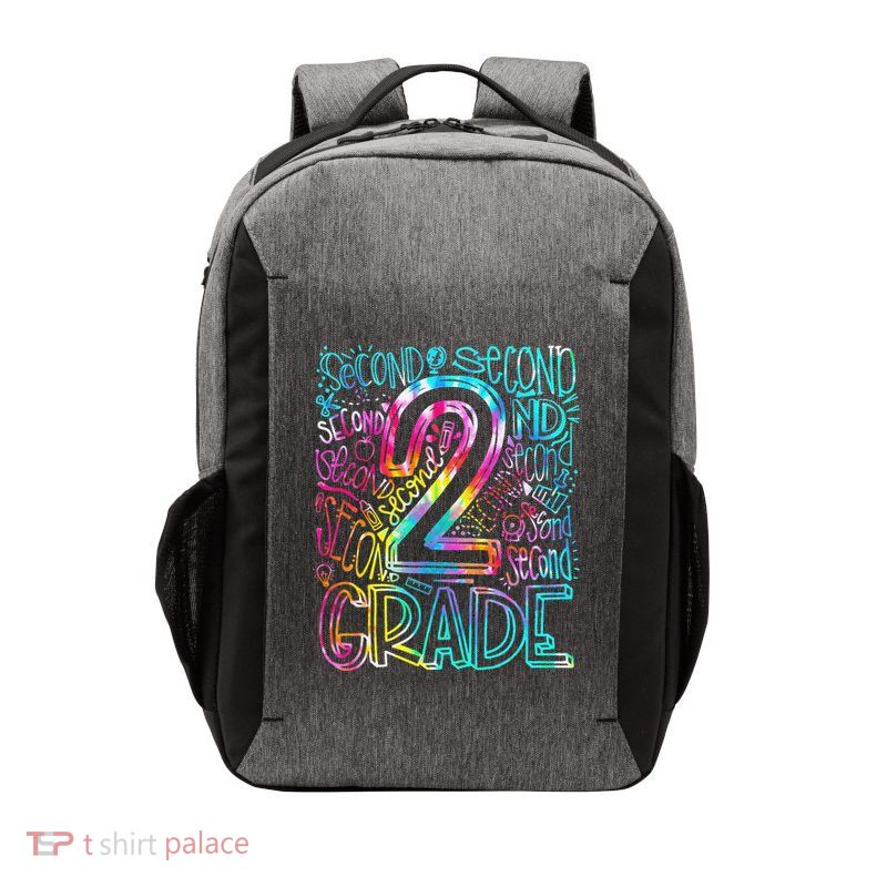 Tie Dye 2nd Grade Typography Team Second Grade Teacher Vector Backpack
