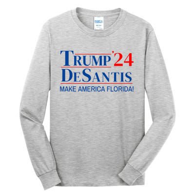 Trump DeSantis 2024 Make America Florida Republican Vintage Tall Long Sleeve T-Shirt