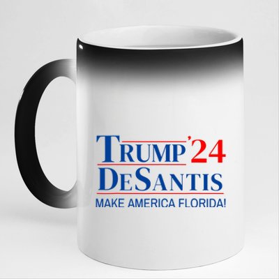 Trump DeSantis 2024 Make America Florida Republican Vintage 11oz Black Color Changing Mug