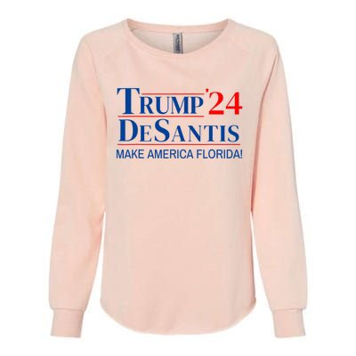 Trump DeSantis 2024 Make America Florida Republican Vintage Womens California Wash Sweatshirt