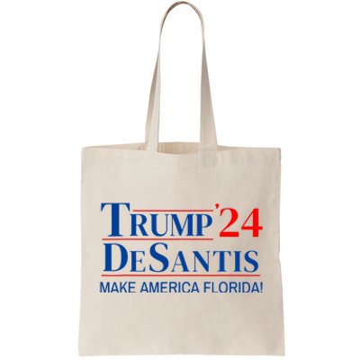 Trump DeSantis 2024 Make America Florida Republican Vintage Tote Bag