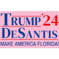 Trump DeSantis 2024 Make America Florida Republican Vintage Bumper Sticker