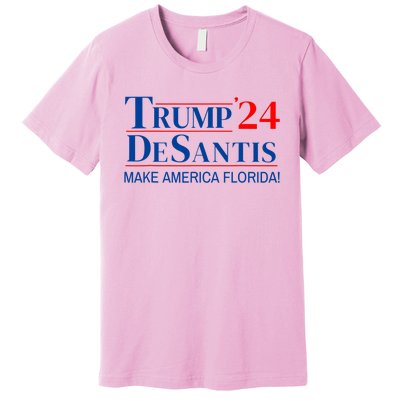 Trump DeSantis 2024 Make America Florida Republican Vintage Premium T-Shirt