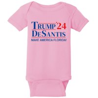 Trump DeSantis 2024 Make America Florida Republican Vintage Baby Bodysuit