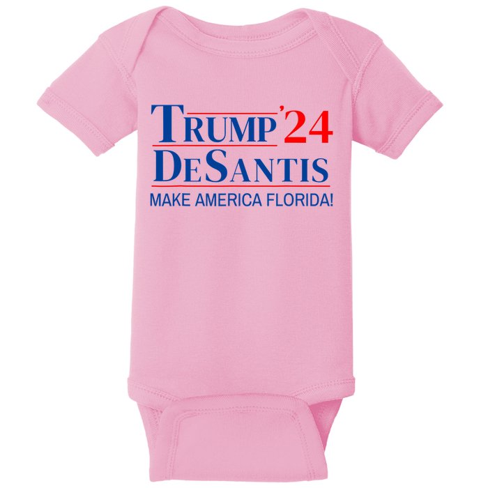 Trump DeSantis 2024 Make America Florida Republican Vintage Baby Bodysuit