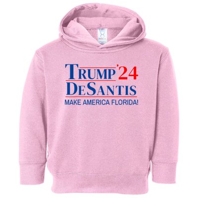 Trump DeSantis 2024 Make America Florida Republican Vintage Toddler Hoodie