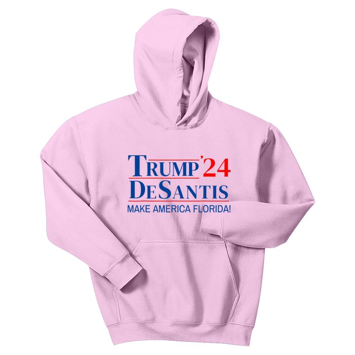 Trump DeSantis 2024 Make America Florida Republican Vintage Kids Hoodie