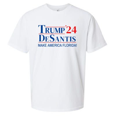 Trump DeSantis 2024 Make America Florida Republican Vintage Sueded Cloud Jersey T-Shirt