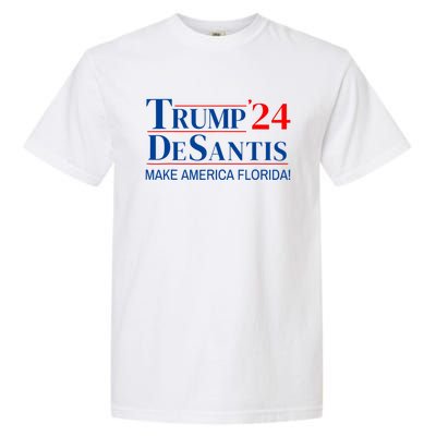 Trump DeSantis 2024 Make America Florida Republican Vintage Garment-Dyed Heavyweight T-Shirt