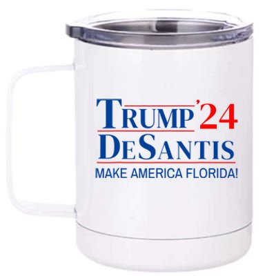 Trump DeSantis 2024 Make America Florida Republican Vintage 12 oz Stainless Steel Tumbler Cup