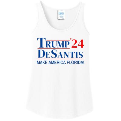 Trump DeSantis 2024 Make America Florida Republican Vintage Ladies Essential Tank