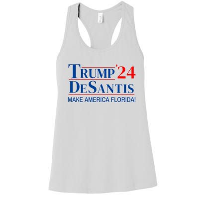 Trump DeSantis 2024 Make America Florida Republican Vintage Women's Racerback Tank