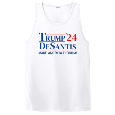 Trump DeSantis 2024 Make America Florida Republican Vintage PosiCharge Competitor Tank