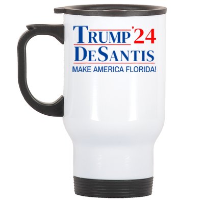 Trump DeSantis 2024 Make America Florida Republican Vintage Stainless Steel Travel Mug