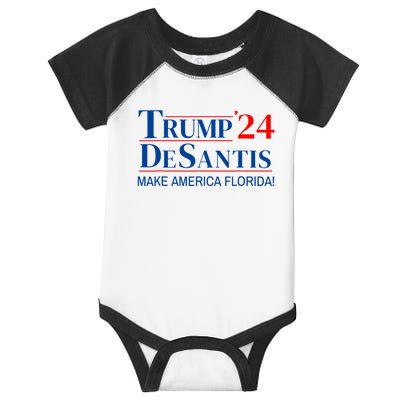 Trump DeSantis 2024 Make America Florida Republican Vintage Infant Baby Jersey Bodysuit