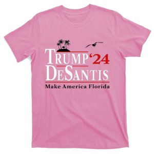 Trump Desantis 2024 Make America Florida Flamingo Seagull T-Shirt