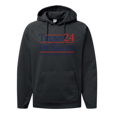 Trump Desantis 2024 Performance Fleece Hoodie