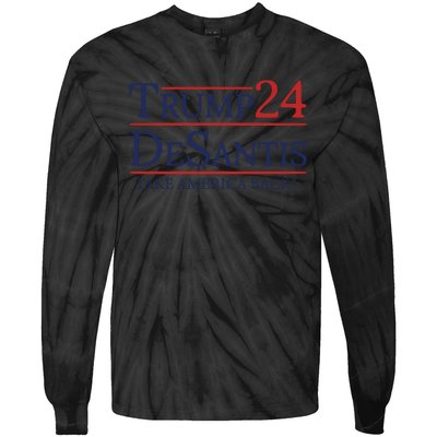 Trump Desantis 2024 Tie-Dye Long Sleeve Shirt