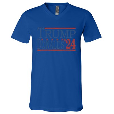 Trump Donalds 2024 Election For Republicans Trump 2024 Cool Gift V-Neck T-Shirt