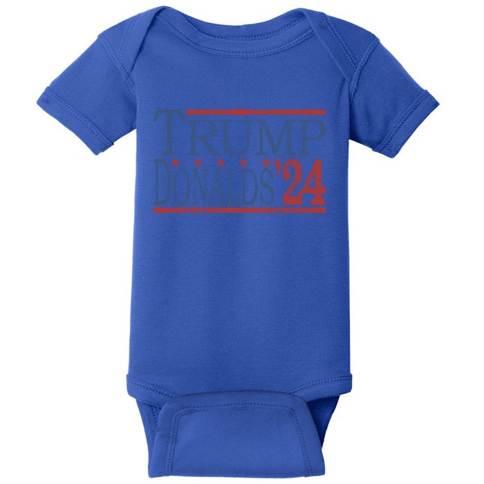 Trump Donalds 2024 Election For Republicans Trump 2024 Cool Gift Baby Bodysuit