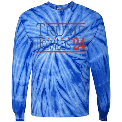 Trump Donalds 2024 Election For Republicans Trump 2024 Cool Gift Tie-Dye Long Sleeve Shirt