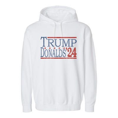 Trump Donalds 2024 Election For Republicans Trump 2024 Cool Gift Garment-Dyed Fleece Hoodie