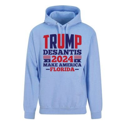 Trump Desantis 2024 Make America Florida Graphic Unisex Surf Hoodie