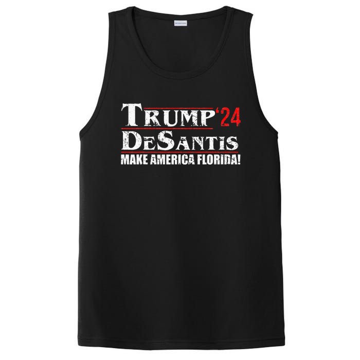 Trump DeSantis 24 Makes America Florida 2024 PosiCharge Competitor Tank