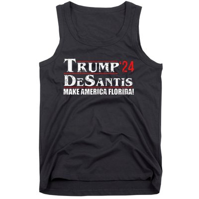 Trump DeSantis 24 Makes America Florida 2024 Tank Top