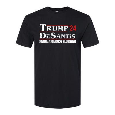 Trump DeSantis 24 Makes America Florida 2024 Softstyle CVC T-Shirt