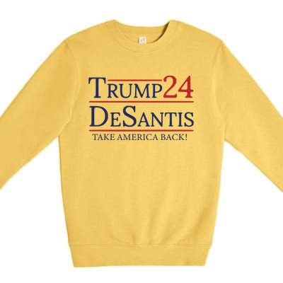 Trump Desantis 2024 Election 2024 Donald Trump The Return Gift Premium Crewneck Sweatshirt