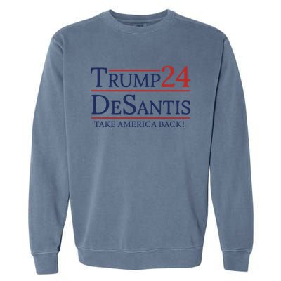 Trump Desantis 2024 Election 2024 Donald Trump The Return Gift Garment-Dyed Sweatshirt