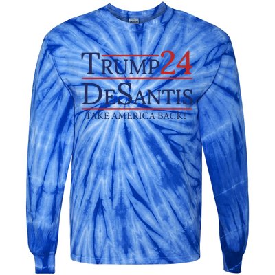 Trump Desantis 2024 Election 2024 Donald Trump The Return Gift Tie-Dye Long Sleeve Shirt