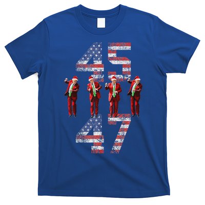 Trump Dance 45 47 American Flag Xmas Pajamas T-Shirt