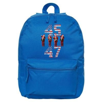 Trump Dance 45 47 American Flag Xmas Pajamas 16 in Basic Backpack