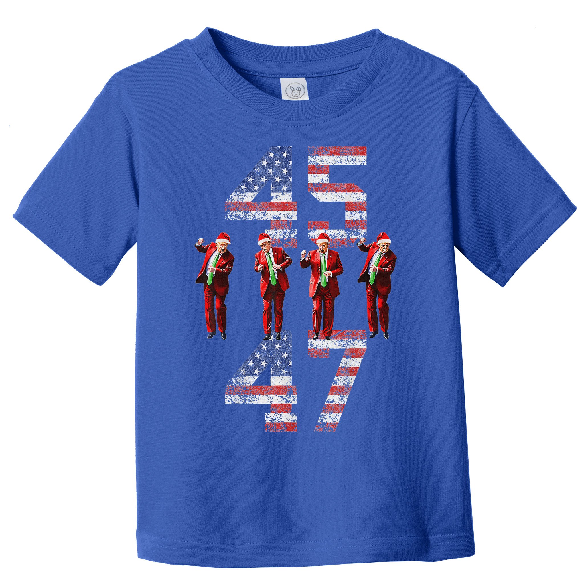 Trump Dance 45 47 American Flag Xmas Pajamas Toddler T-Shirt
