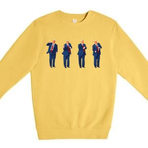 Trump Dance 4th Of July Trump 2025 Gift Premium Crewneck Sweatshirt