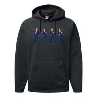 Trump Dance 4th Of July Trump 2025 Gift Performance Fleece Hoodie