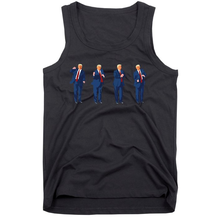 Trump Dance 4th Of July Trump 2025 Gift Tank Top