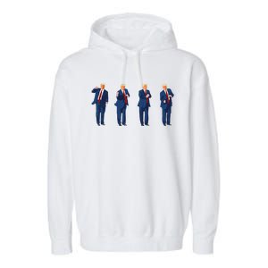 Trump Dance 4th Of July Trump 2025 Gift Garment-Dyed Fleece Hoodie